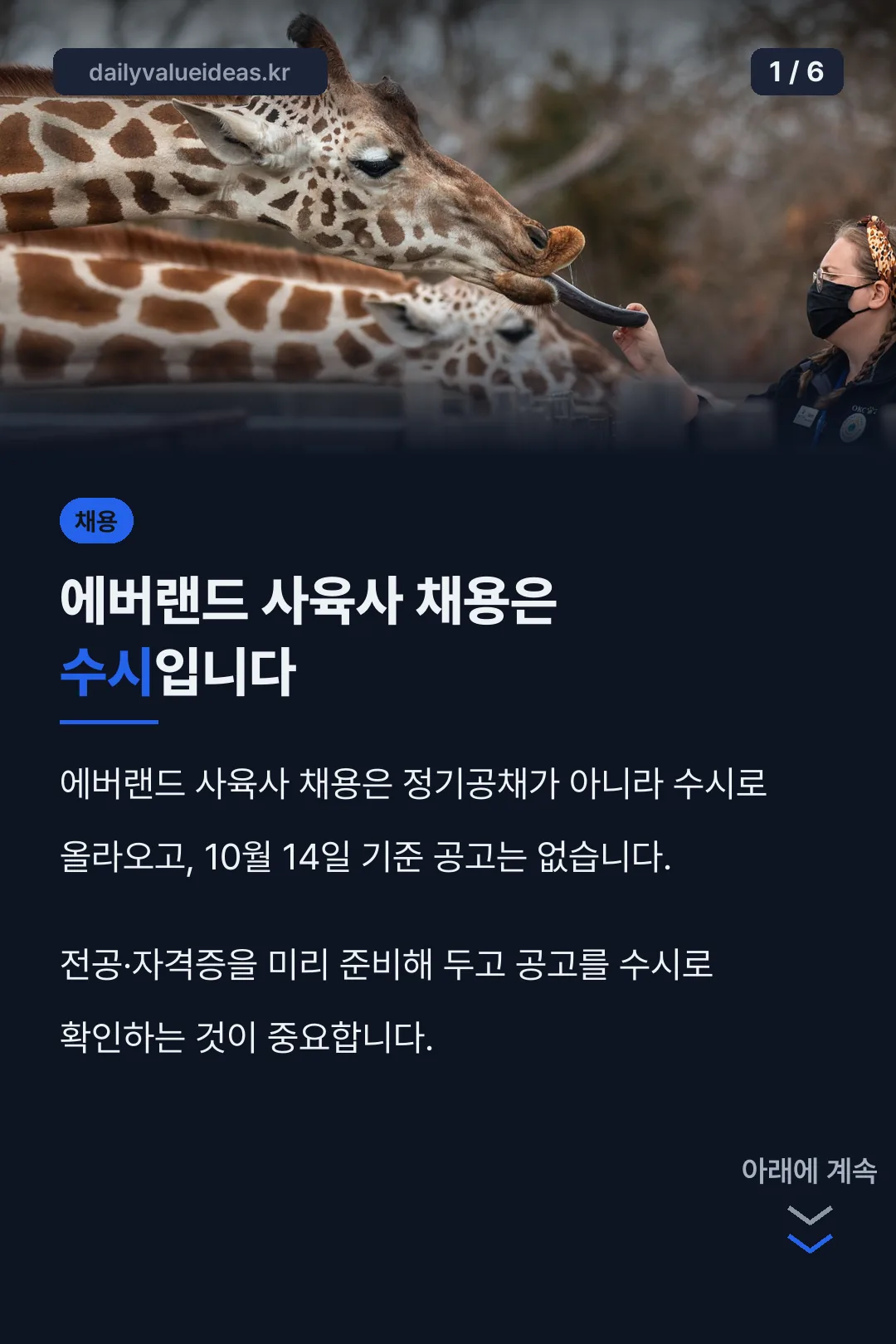 에버랜드 사육사 채용은 수시