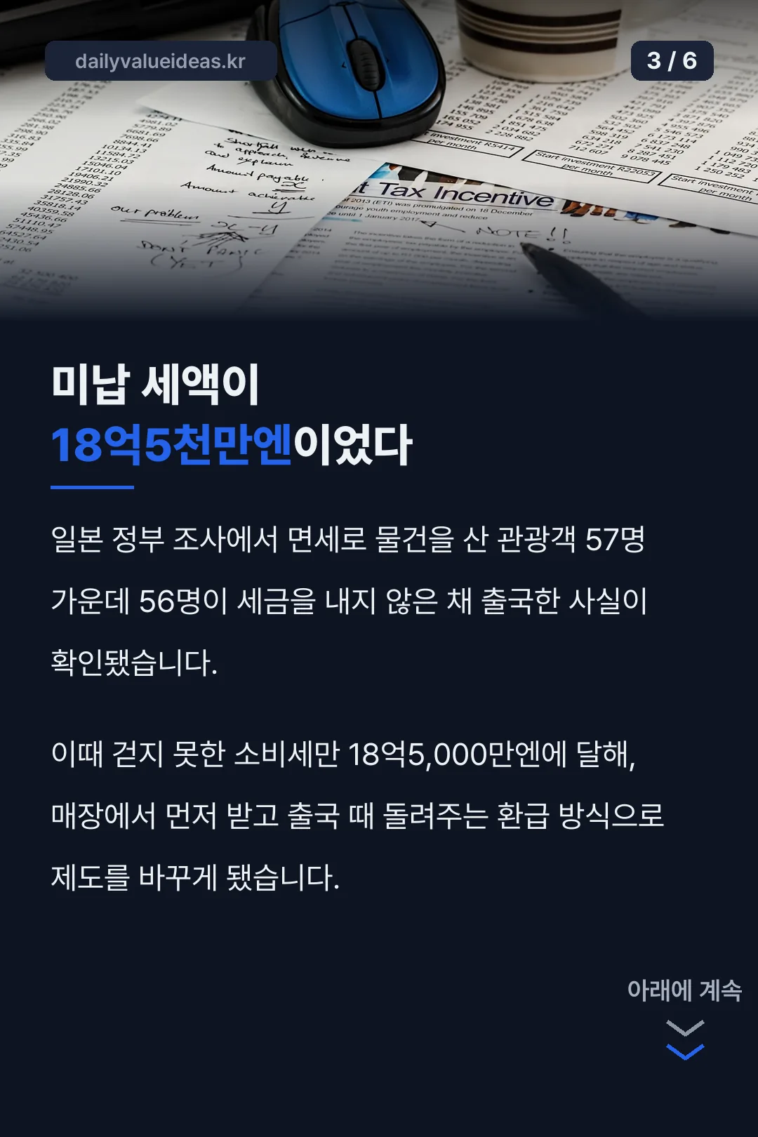미납 세액이 18억5천만엔이었다