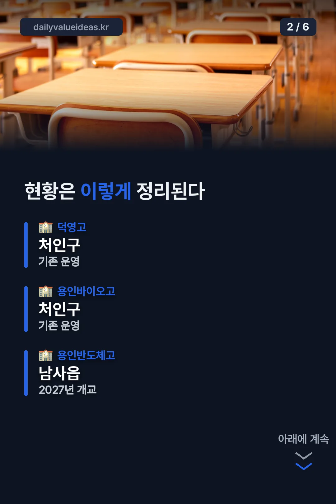 현황 세 학교 비교